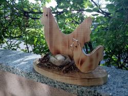 Deko, gr.Huhn_kl.Huhn_Eier Deko, gr.Huhn_kl.Huhn_Eier